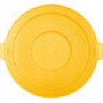 Carlisle 84105604 Bronco 55 Gallon Yellow Flat Round Trash Can Lid Carlisle 84105604 Bronco 55 Gallon Yellow Flat Round Trash Can Lid