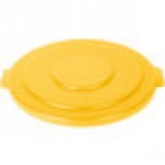 Carlisle 84105604 Bronco 55 Gallon Yellow Flat Round Trash Can Lid Carlisle 84105604 Bronco 55 Gallon Yellow Flat Round Trash Can Lid
