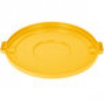 Carlisle 84105604 Bronco 55 Gallon Yellow Flat Round Trash Can Lid Carlisle 84105604 Bronco 55 Gallon Yellow Flat Round Trash Can Lid