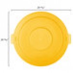 Carlisle 84105604 Bronco 55 Gallon Yellow Flat Round Trash Can Lid Carlisle 84105604 Bronco 55 Gallon Yellow Flat Round Trash Can Lid