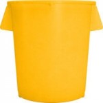 Carlisle 84105604 Bronco 55 Gallon Yellow Flat Round Trash Can Lid Carlisle 84105604 Bronco 55 Gallon Yellow Flat Round Trash Can Lid