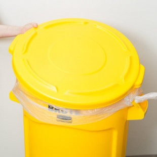 Rubbermaid® FG263100YEL BRUTE 32 Gallon Yellow Round Trash Can Lid