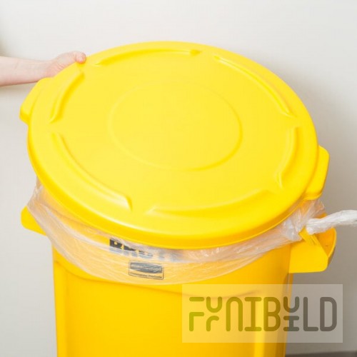 Rubbermaid® FG263100YEL BRUTE 32 Gallon Yellow Round Trash Can Lid