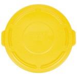 Rubbermaid® FG263100YEL BRUTE 32 Gallon Yellow Round Trash Can Lid
