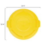 Rubbermaid® FG263100YEL BRUTE 32 Gallon Yellow Round Trash Can Lid