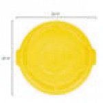 Rubbermaid® FG263100YEL BRUTE 32 Gallon Yellow Round Trash Can Lid
