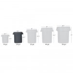 Lavex 20 Gallon Gray Round Commercial Trash Can and Lid Lavex 20 Gallon Gray Round Commercial Trash Can and Lid
