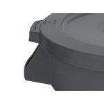 Lavex 20 Gallon Gray Round Commercial Trash Can and Lid Lavex 20 Gallon Gray Round Commercial Trash Can and Lid