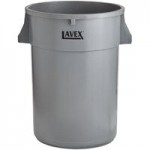 Lavex 20 Gallon Gray Round Commercial Trash Can and Lid Lavex 20 Gallon Gray Round Commercial Trash Can and Lid