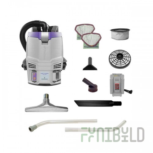 ProTeam GoFit® 3 107777 8.0 Ah 3 Qt. Cordless Backpack Vacuum with 106502 AviationVac Kit