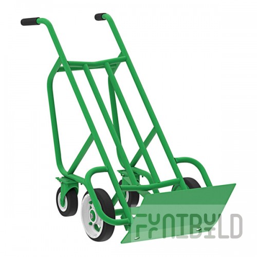 Valley Craft 1,000 lb. 4-Wheel Steel Hand Truck with Solid Rubber Wheels F84808A3