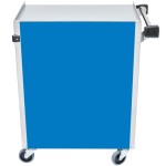 Lakeside 610BL Standard-Duty Stainless Steel Three Shelf Utility Cart with Enclosed Base and Royal Blue Finish - 16 1/2 Lakeside 610BL Standard-Duty Stainless Steel Three Shelf Utility Cart with Enclosed Base and Royal Blue Finish - 16 1/2