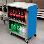 Lakeside 610BL Standard-Duty Stainless Steel Three Shelf Utility Cart with Enclosed Base and Royal Blue Finish - 16 1/2 Lakeside 610BL Standard-Duty Stainless Steel Three Shelf Utility Cart with Enclosed Base and Royal Blue Finish - 16 1/2