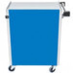 Lakeside 610BL Standard-Duty Stainless Steel Three Shelf Utility Cart with Enclosed Base and Royal Blue Finish - 16 1/2 Lakeside 610BL Standard-Duty Stainless Steel Three Shelf Utility Cart with Enclosed Base and Royal Blue Finish - 16 1/2