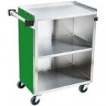 Lakeside 610BL Standard-Duty Stainless Steel Three Shelf Utility Cart with Enclosed Base and Royal Blue Finish - 16 1/2 Lakeside 610BL Standard-Duty Stainless Steel Three Shelf Utility Cart with Enclosed Base and Royal Blue Finish - 16 1/2
