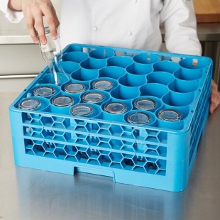 Carlisle RW30-114 OptiClean NeWave 30 Compartment Glass Rack with 2 Extenders Carlisle RW30-114 OptiClean NeWave 30 Compartment Glass Rack with 2 Extenders