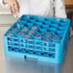 Carlisle RW30-114 OptiClean NeWave 30 Compartment Glass Rack with 2 Extenders