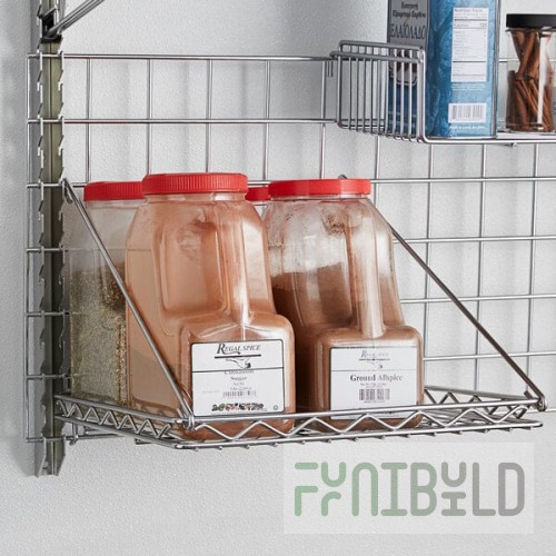 Metro PBA-MS SmartWall G3 Chrome Square Grid Shelf - 16 3/4