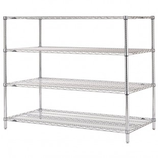 Metro N576C Super Erecta Chrome Wire Stationary Starter Shelving Unit - 24 Metro N576C Super Erecta Chrome Wire Stationary Starter Shelving Unit - 24