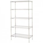 Metro N576C Super Erecta Chrome Wire Stationary Starter Shelving Unit - 24