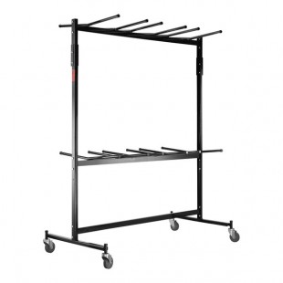National Public Seating Double-Tier Hanging Chair Dolly with Extension Bar - 84 Chair Capacity