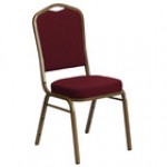 Flash Furniture FD-C01-ALLGOLD-EFE1679-GG Hercules Burgundy Pattern Fabric Crown Back Stackable Banquet Chair with Gold Frame Flash Furniture FD-C01-ALLGOLD-EFE1679-GG Hercules Burgundy Pattern Fabric Crown Back Stackable Banquet Chair with Gold Frame