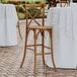 Lancaster Table & Seating Vineyard Barrel Brown Wood Cross Back Bar Stool Lancaster Table & Seating Vineyard Barrel Brown Wood Cross Back Bar Stool