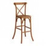 Lancaster Table & Seating Vineyard Barrel Brown Wood Cross Back Bar Stool Lancaster Table & Seating Vineyard Barrel Brown Wood Cross Back Bar Stool