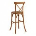 Lancaster Table & Seating Vineyard Barrel Brown Wood Cross Back Bar Stool Lancaster Table & Seating Vineyard Barrel Brown Wood Cross Back Bar Stool