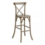 Lancaster Table & Seating Vineyard Barrel Brown Wood Cross Back Bar Stool Lancaster Table & Seating Vineyard Barrel Brown Wood Cross Back Bar Stool