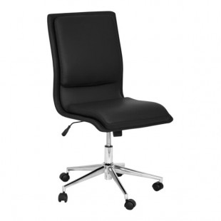 Flash Furniture Madigan Black LeatherSoft Mid-Back Swivel Office Chair / Task Chair with Chrome Base Flash Furniture Madigan Black LeatherSoft Mid-Back Swivel Office Chair / Task Chair with Chrome Base