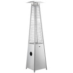 Backyard Pro Courtyard Series HPSQRSTL Steel Portable Propane Outdoor Patio Heater with Glass Tube - 40,000 BTU