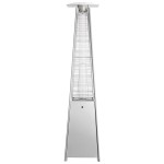 Backyard Pro Courtyard Series HPSQRSTL Steel Portable Propane Outdoor Patio Heater with Glass Tube - 40,000 BTU