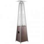 Backyard Pro Courtyard Series HPSQRSTL Steel Portable Propane Outdoor Patio Heater with Glass Tube - 40,000 BTU