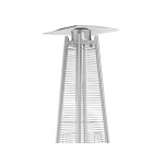 Backyard Pro Courtyard Series HPSQRSTL Steel Portable Propane Outdoor Patio Heater with Glass Tube - 40,000 BTU