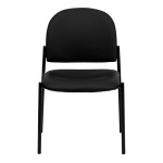 Flash Furniture BT-515-1-VINYL-GG Black Vinyl Stackable Side Chair