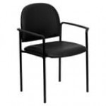 Flash Furniture BT-515-1-VINYL-GG Black Vinyl Stackable Side Chair