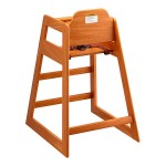 Lancaster Table & Seating Standard Height Wooden High Chair with Walnut Finish - Unassembled