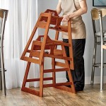 Lancaster Table & Seating Standard Height Wooden High Chair with Walnut Finish - Unassembled
