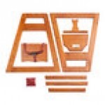 Lancaster Table & Seating Standard Height Wooden High Chair with Walnut Finish - Unassembled
