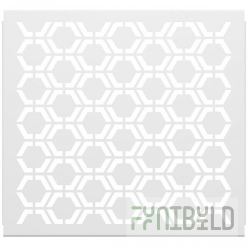 SelectSpace 3' White Hexagonal Pattern Partition Panel