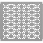 SelectSpace 3' White Hexagonal Pattern Partition Panel