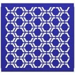 SelectSpace 3' White Hexagonal Pattern Partition Panel