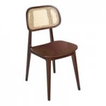 BFM Seating Emma Natural Finish Wood Side Chair with Cane Back and Vinyl Seat BFM Seating Emma Natural Finish Wood Side Chair with Cane Back and Vinyl Seat