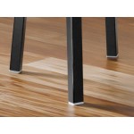 Lancaster Table & Seating Boomerang Black Finish Chair with Red Vinyl Seat and Antique Walnut Wood Back - Unassembled