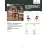 Lancaster Table & Seating Boomerang Black Finish Chair with Red Vinyl Seat and Antique Walnut Wood Back - Unassembled
