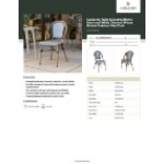 Lancaster Table & Seating Bistro Navy and White Chevron Weave Rattan Outdoor Side Chair Lancaster Table & Seating Bistro Navy and White Chevron Weave Rattan Outdoor Side Chair