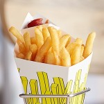 Carnival King 10 oz. Square French Fries Cardboard Fry Cone - 500/Case