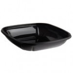 Fineline 15024M-BK Super Bowl Plus 24 oz. Black Square PET Plastic Bowl - 300/Case Fineline 15024M-BK Super Bowl Plus 24 oz. Black Square PET Plastic Bowl - 300/Case