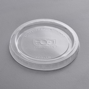 Eco-Products 2-4 oz. Compostable PLA Portion Cup Lid - 2,000/Case Eco-Products 2-4 oz. Compostable PLA Portion Cup Lid - 2,000/Case